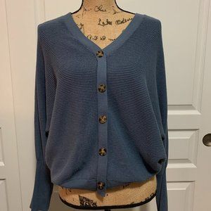Pink Rose navy blue sweater
